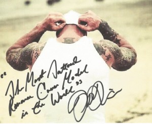 The Most Tattooed Male Romance Cover Model in the World John Quinlan 8x10 Autograph