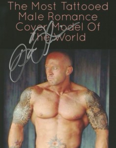 The Most Tattooed Male Romance Cover Model in the World John Quinlan Autograph
