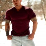 Tattooed Male Model John Quinlan Calvin Klein Red