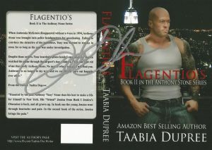 ☆Signed Memorabilia - 'The Most Tattooed Male Romance Cover Model in The World 2014' John Joseph Quinlan Autographed Flagentio's Paperback Book Promo by Author Taabia Dupree #JohnQuinlan