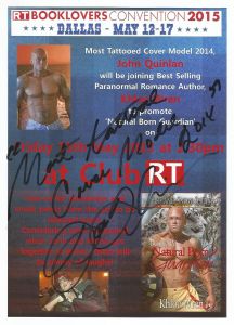 Most Tattooed Cover Model 2014 John Joseph Quinlan Club RT Khloe Wren Natural Born Guardian Autograph Promo Poster