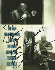 Boston Romance Physique Model Actor John Quinlan 2015 Pilot Film Character Creation Inspiration Evander Holyfield Signed 8x10 Poster Autograph via Patricia Statham. #JohnQuinlan