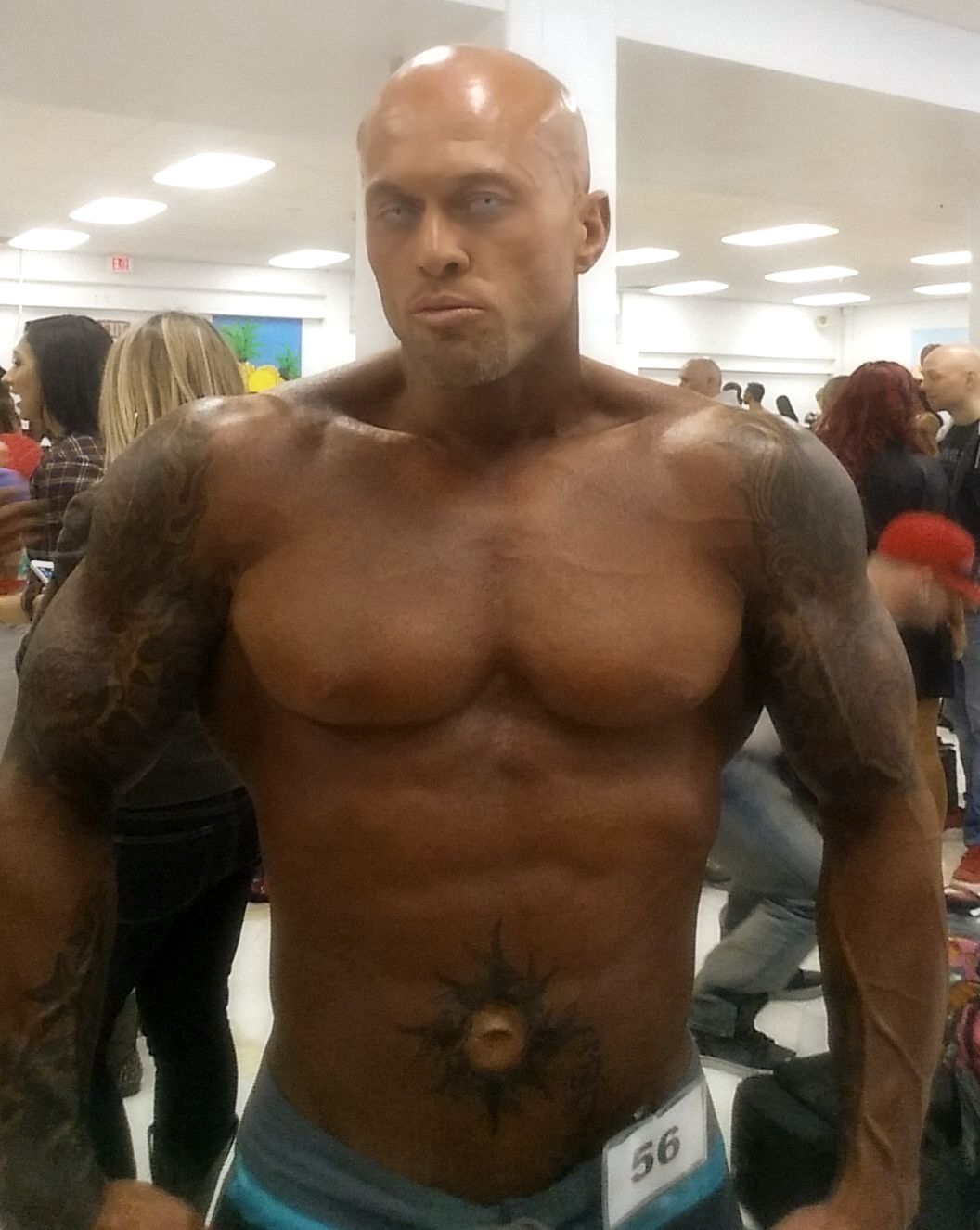 Tattooed Physique Model John Joseph Quinlan @ Prejudging via 2015 NPC John Kemper...