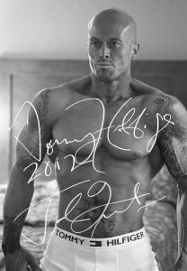 Tattooed Romance Cover & Physique Model John Joseph Quinlan 2012 Tommy Hilfiger 8x10 Autograph #JohnQuinlan