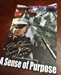 2016 Jillian Bullock Film A Sense of Purpose Fighting For Our Lives Poster & Actor John Joseph Quinlan as Army Captain Jake Nixon Autograph #JohnQuinlan