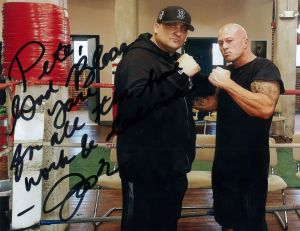 Actors Peter Karras & Model John Joseph Quinlan Boston Film Series Project on Dullea's Boxing Set in Ring Autograph 2015 #JohnQuinlan