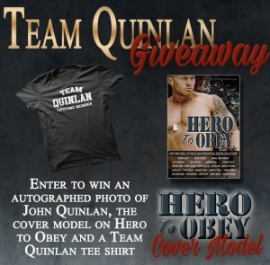 Hero To Obey Book Cover Model Actor Team John Joseph Quinlan Autograph Giveaway. #JohnQuinlan