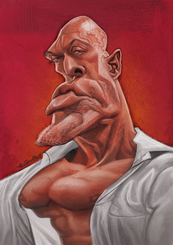 John J. Quinlan aka Stoneface by Famous Celebrity Caricature Artist Anthony Geoffroy #JohnJQuinlan